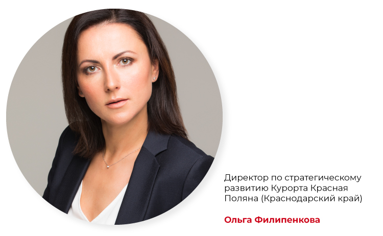 Ольга Филипенкова, директор по стратегическому развитию Курорта Красная Поляна