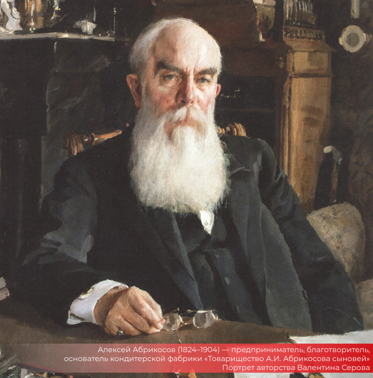 Алексей Абрикосов (1824–1904) — предприниматель, благотворитель, основатель кондитерской фабрики «Товарищество А.И. Абрикосова сыновей»